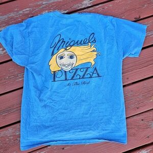 Miguel's pizza shirt
